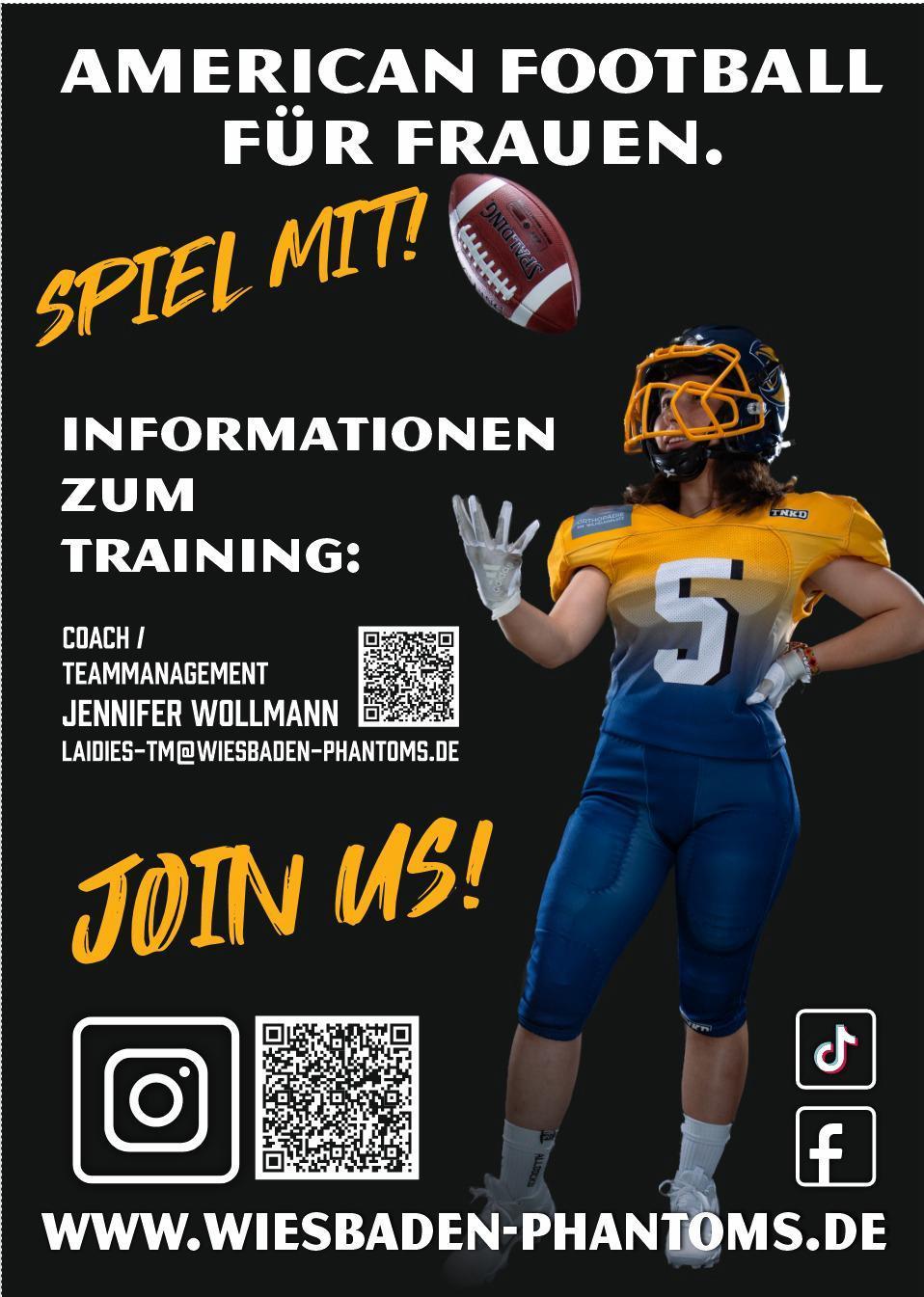 American Football mit den Wiesbaden Phantoms Ladies