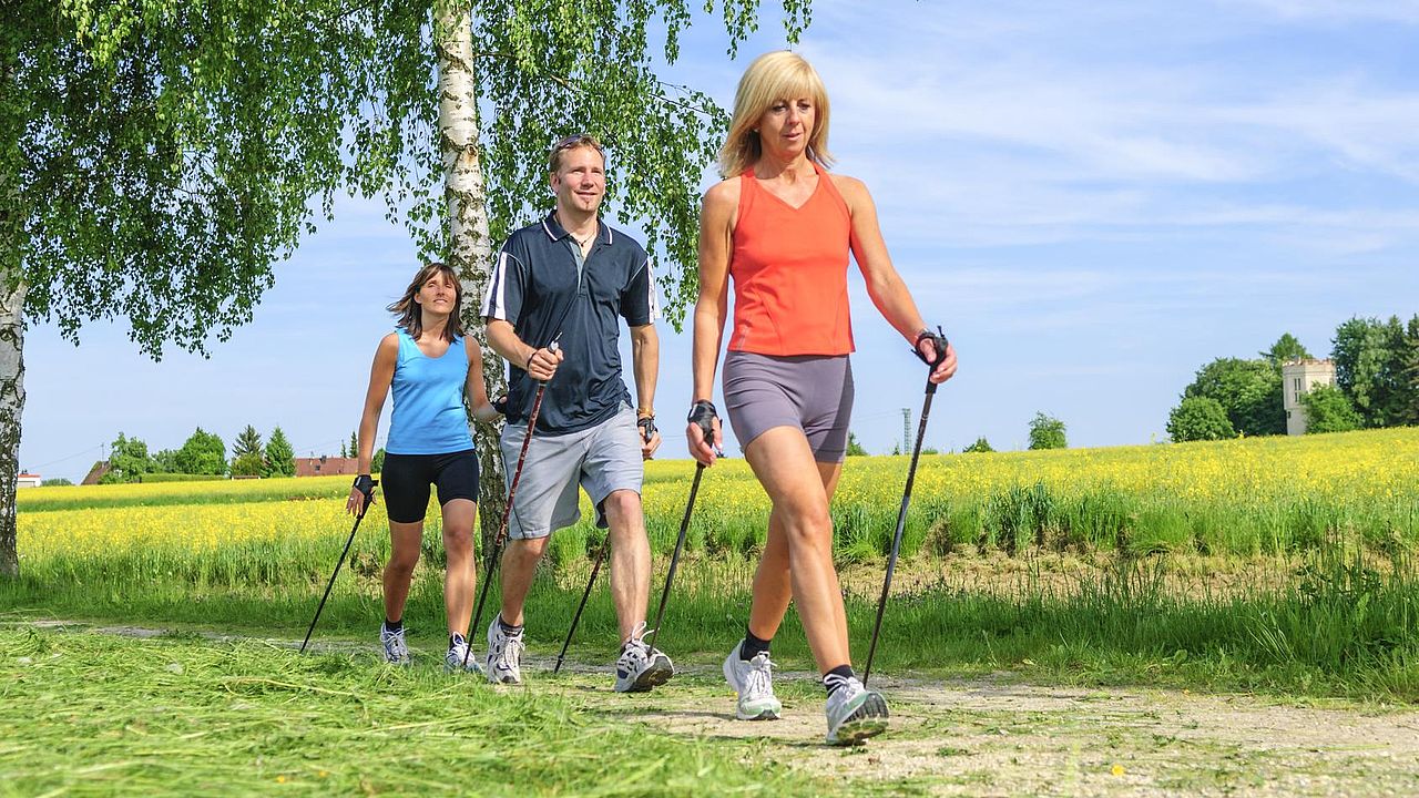 Nordic Walking Sport im Park